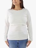 Bshirt Organic Cotton Blend Maternity Nursing Top, White