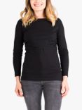 Bshirt Organic Cotton Blend Maternity Nursing Top, Black