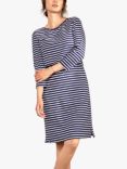 Bshirt Nursing Dress, Navy & White Stripe