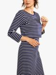 Bshirt Nursing Dress, Navy & White Stripe