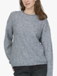 Sisters Point Lerna Textured Jumper, Grey Melange