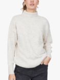 Sisters Point Lui Roll Neck Jumper, Light Sand Melange