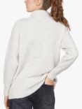 Sisters Point Lui Roll Neck Jumper, Light Sand Melange