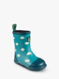 Little Green Radicals Kids' Clouds Classic Wellington Boots, Blue