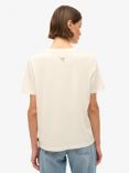 Superdry Tattoo Script Relaxed T-Shirt, Winter White/Multi