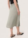 Soaked In Luxury Ioana Satin Midi Skirt, Shadow