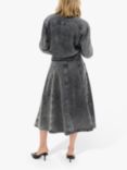 MY ESSENTIAL WARDROBE Malo Denim Midi Skirt, Grey Retro Wash