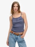 Superdry Athletic Essentials Graphic Button Cami, Mariner Navy