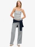 Superdry Athletic Essentials Graphic Button Cami, Grey Marl