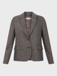 Gerard Darel Eddie Herringbone Wool Jacket, Charcoal