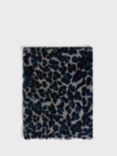 Gerard Darel Dany Animal Print Wool Cashmere Blend Scarf, Navy/Multi