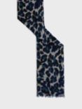 Gerard Darel Dany Animal Print Wool Cashmere Blend Scarf, Navy/Multi