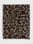 Gerard Darel Dany Animal Print Wool Cashmere Blend Scarf, Brown/Multi