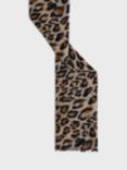 Gerard Darel Dany Animal Print Wool Cashmere Blend Scarf, Brown/Multi