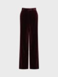 Gerard Darel Nora Velour Straight Trousers, Redwine