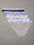 Calvin Klein Modern Logo Cotton Bikini Briefs, Pack of 5, Pastels/Multi