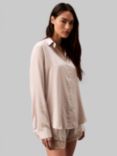 Calvin Klein Satin Long Sleeve Shirt, Cocoon