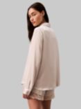 Calvin Klein Satin Long Sleeve Shirt, Cocoon