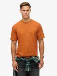 Superdry Over-Dyed Slub Marl T-Shirt, Denver Orange