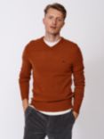 Aubin Eastbourne Merino Wool V-Neck Jumper, Ginger