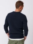 Aubin Eastbourne V-Neck Merino Wool Jumper, Navy