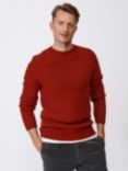 Aubin Prestwick Wool Crew Jumper, Rust