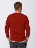 Aubin Prestwick Wool Crew Jumper, Rust