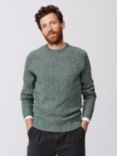 Aubin Ripley Crew Neck Wool Blend Jumper, Navy Twist