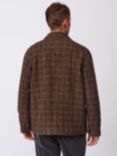 Aubin Nettleham Check Wool Blend Overshirt, Brown