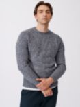 Aubin Ripley Crew Neck Wool Blend Jumper, Navy Twist, Navy Twist