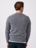 Aubin Ripley Crew Neck Wool Blend Jumper, Navy Twist, Navy Twist