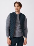 Aubin Anwick Diamond Quilted Gilet, Navy