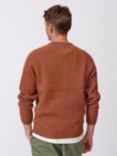 Aubin Tay Ribbed Lambswool Blend Knit Jumper, Brick