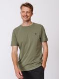 Aubin Logo Cotton T-shirt, Khaki