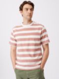 Aubin Santon Relaxed Cotton T-Shirt, Ecru/Mauve