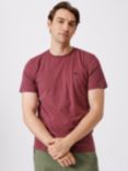 Aubin Logo Cotton T-shirt, Maroon