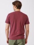 Aubin Logo Cotton T-shirt, Maroon