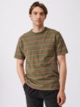 Aubin Santon Relaxed Cotton T-Shirt, Olive/Multi