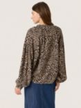 Soaked In Luxury Naya Abstract Print Top, Brown/Black