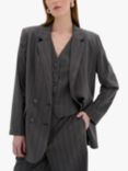 MY ESSENTIAL WARDROBE Tito Double Breasted Stripe Blazer, Grey