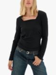 MY ESSENTIAL WARDROBE Vigga Square Neck Top, Black