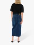 MY ESSENTIAL WARDROBE Dango Denim Midi Skirt, Dark Blue Wash