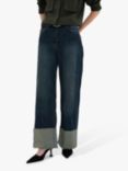 MY ESSENTIAL WARDROBE Dalvi Wide Leg Jeans, Dark Blue