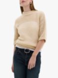 MY ESSENTIAL WARDROBE Lingo Short Sleeve Jumper, Feather Beige