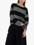 MY ESSENTIAL WARDROBE Meena Stripe Jumper, Grey/Black