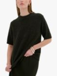 MY ESSENTIAL WARDROBE Tammie Wool Blend Short Sleeve Jumper, Rosin Melange