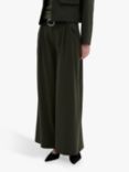 MY ESSENTIAL WARDROBE Hace Wide Leg Trousers, Dark/Green