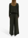 MY ESSENTIAL WARDROBE Hace Wide Leg Trousers, Dark/Green