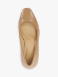 Dune Arriving Leather Heeled Courts, Cappuccino