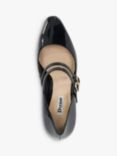 Dune Approval Heeled Mary Janes, Black Patent